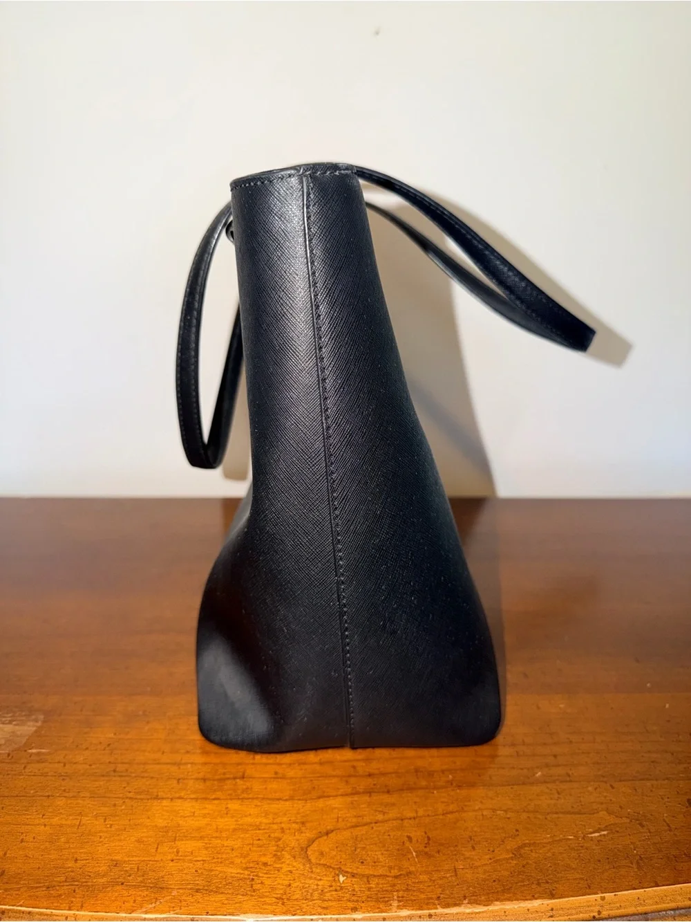 Kate Spade Black Structured Tote with Gold Accents - Picture 4 of 15